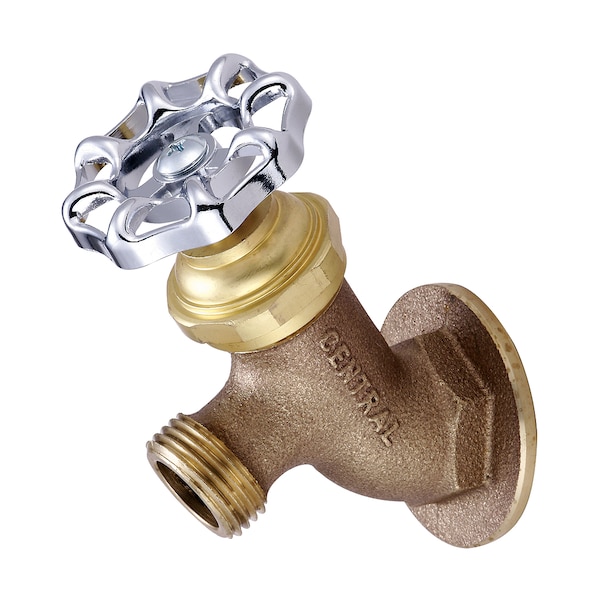 Central Brass Lawn Faucet, NPT, Single Hole, Rough Brass, Weight: 1.21 0575-1/2 - main